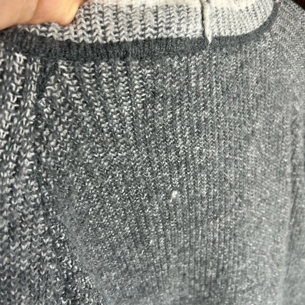 Zara Knit Gray and White Striped Cardigan W Bell Sleeves Small - Picture 15 of 16
